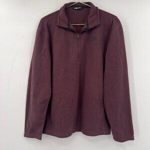 The North Face Mens Burgundy 1/4 Zip Long Sleeve Mock Neck Size L